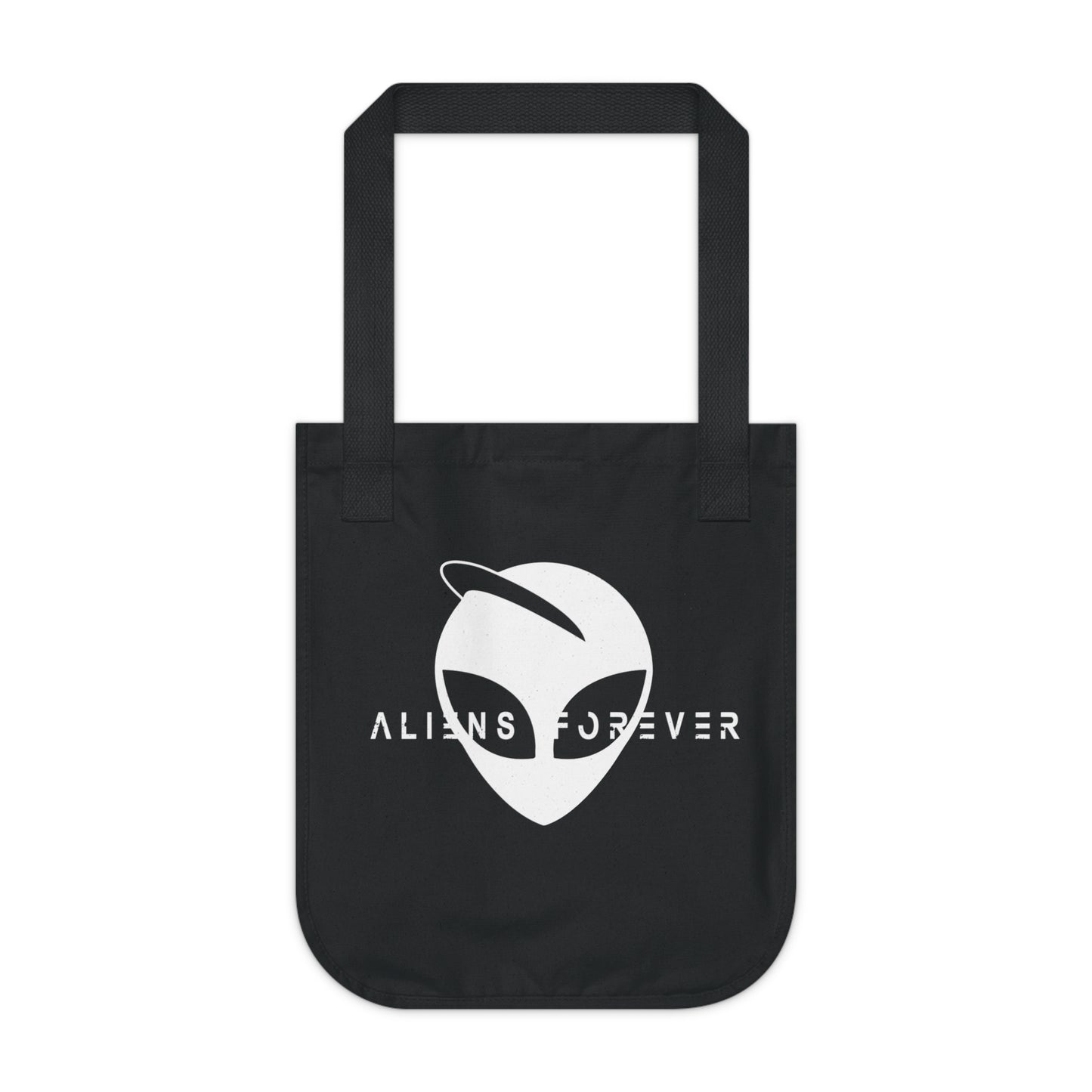 "Aliens Forever" Black Eco-Weave Tote Bag