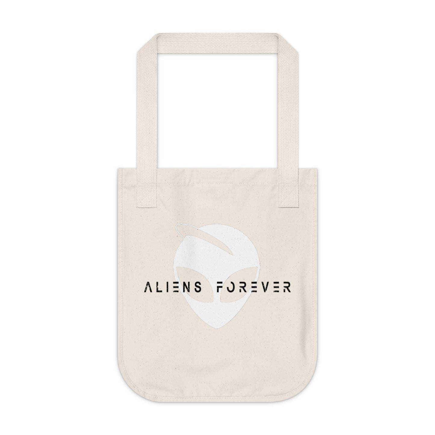 "Aliens Forever" White Eco-Weave Tote Bag